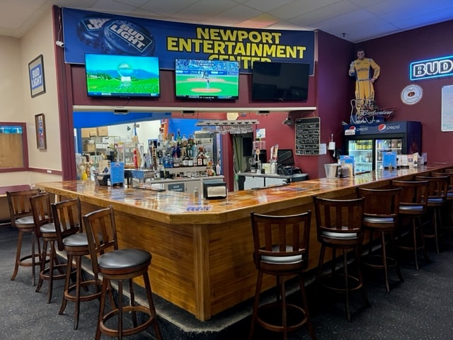Bar and lounge area at Newport Entertainment Center